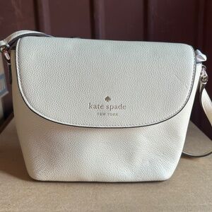 Kate Spade New York Leather Crossbody Bag Bone Small